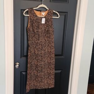 NWT JCrew size 4 leopard velvety dress